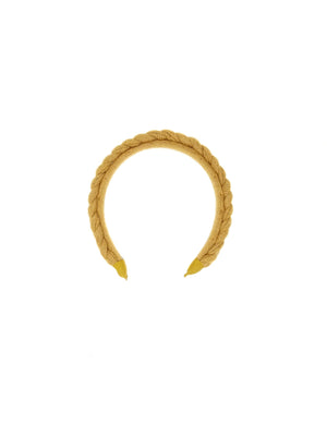 Beige wool "mini Frida" braided hairband