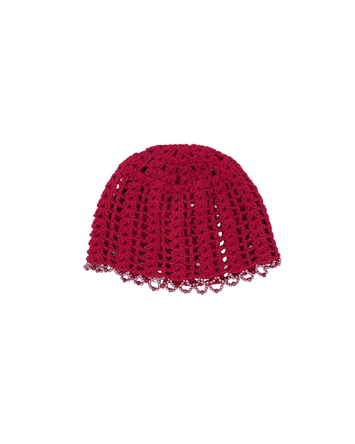 Red Crochet Bonnet Strawberry Crochet Bonnet | Hot Topic main image 3