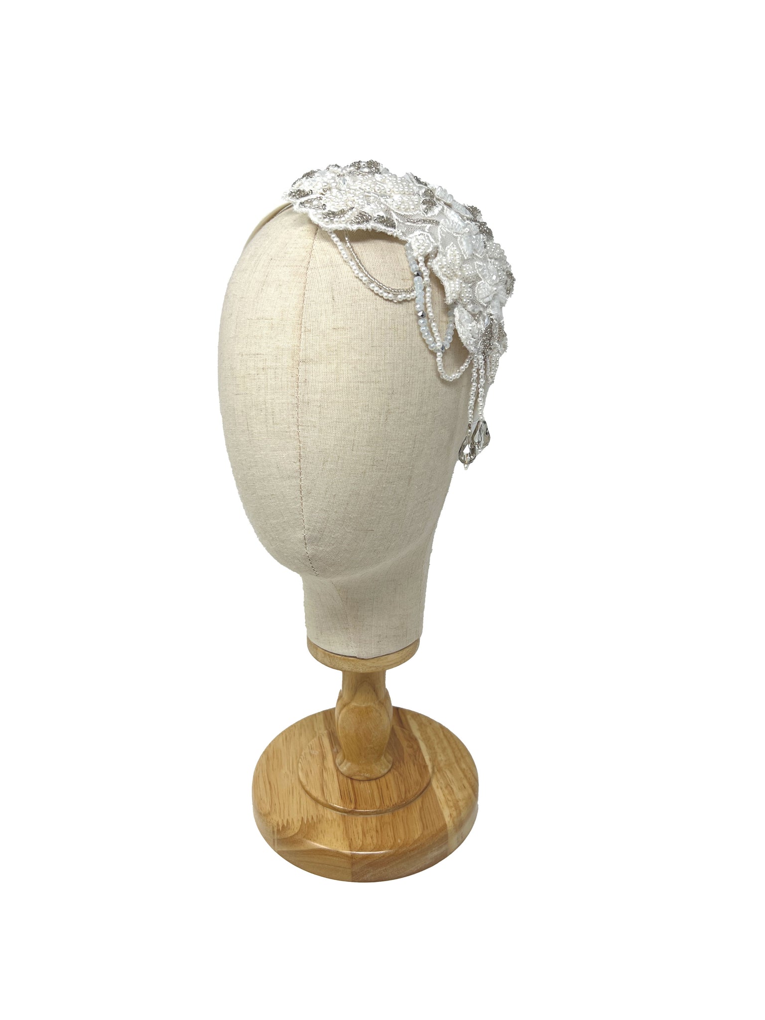 Handmade embroidered bridal hairband
