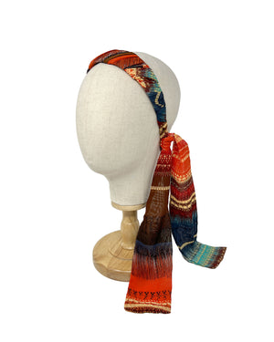 Ethnical patterned georgette foulard hairband