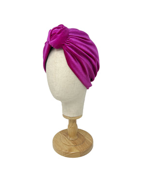 Fuxia velvet turban