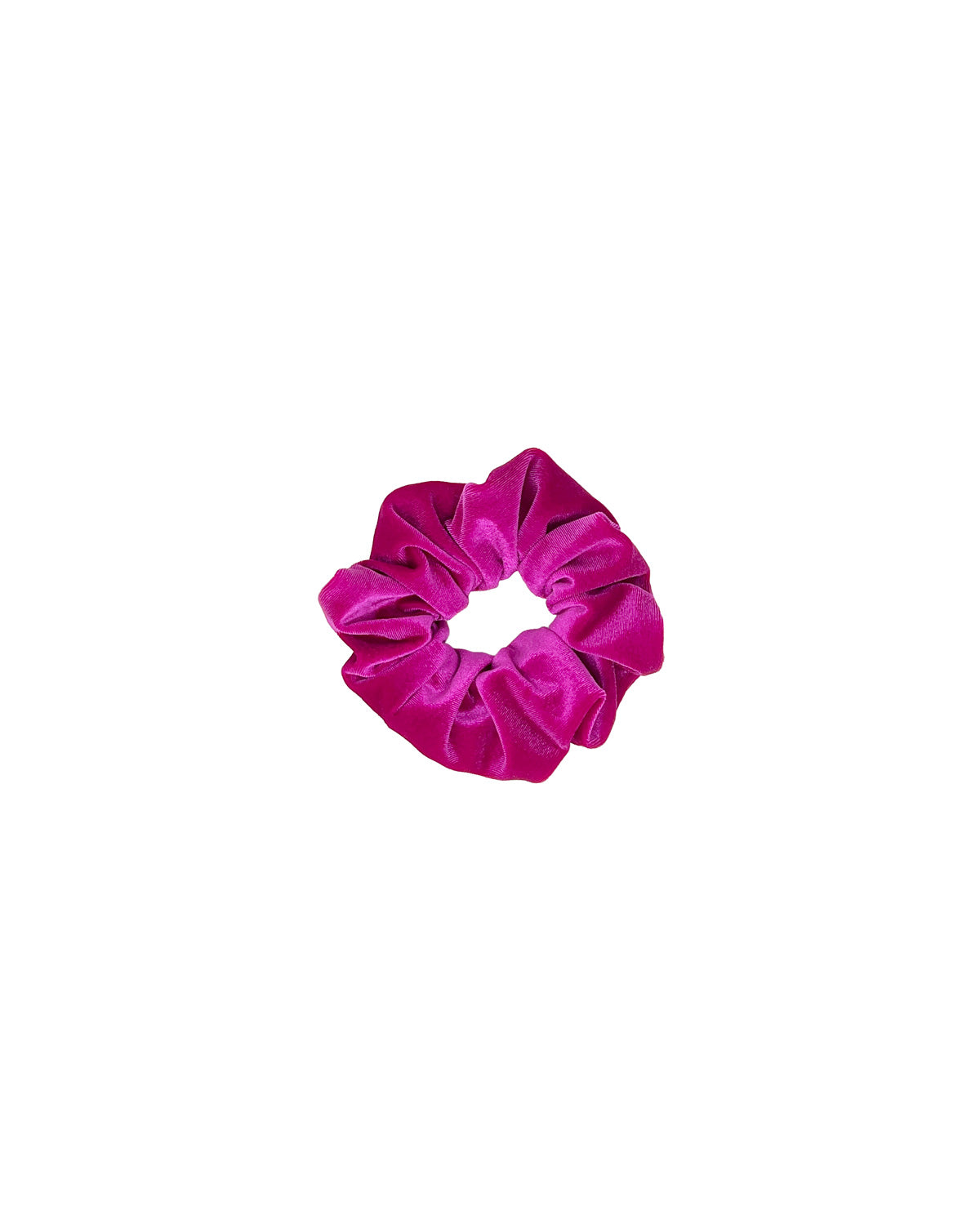 Fuxia velvet scrunchie