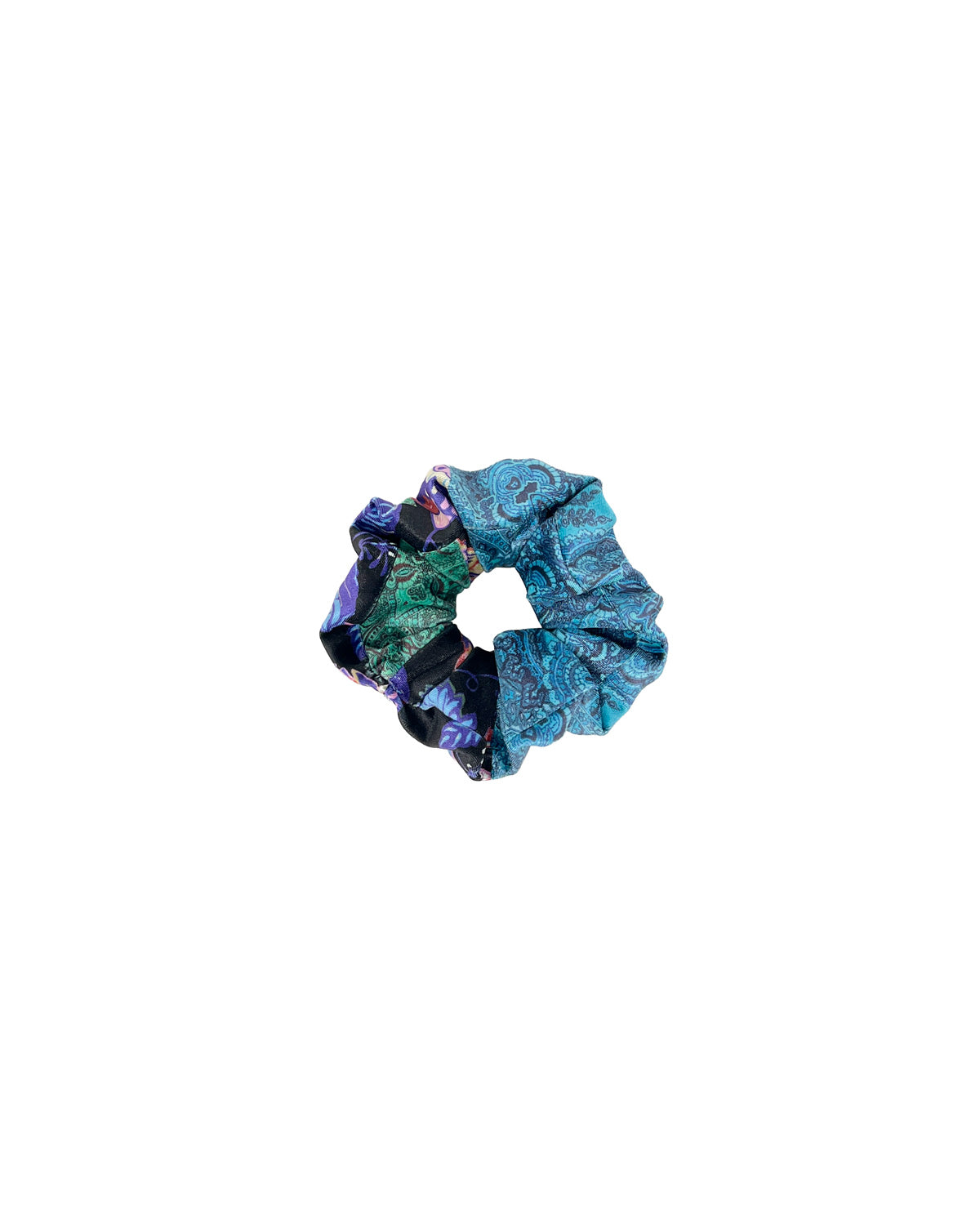 Paisley patterned velvet scrunchie
