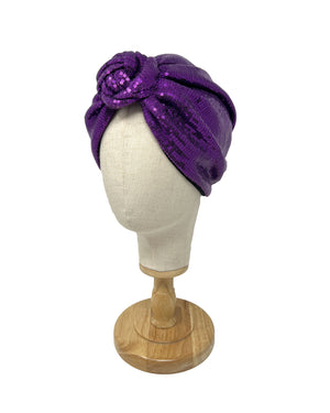 Purple sequins "Rachel" turban