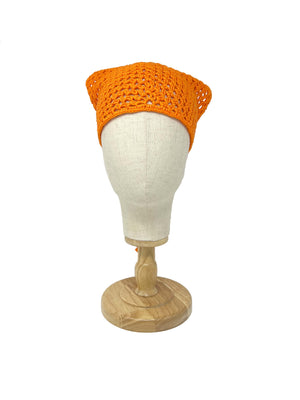 Orange crochet bandana