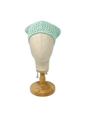 Green mint crochet bandana