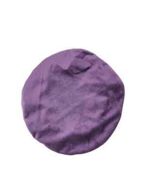 Berretto in velluto di cotone viola