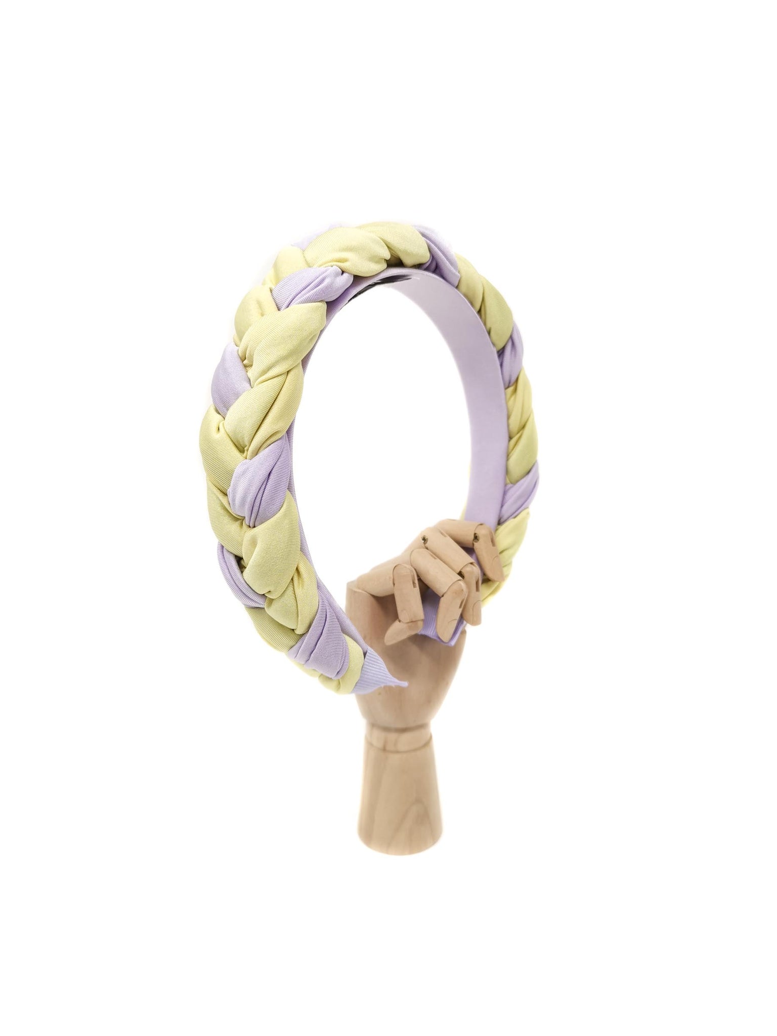 "Frida" yellow and lilac jersey braided hairband