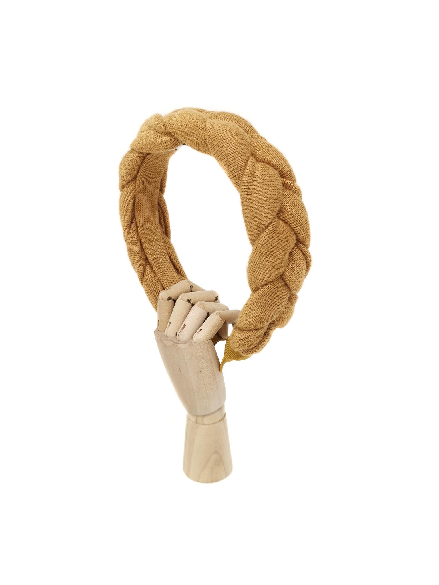 "Frida" beige wool braided hariband