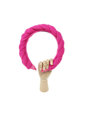 "Frida" fuxia wool braided hairband