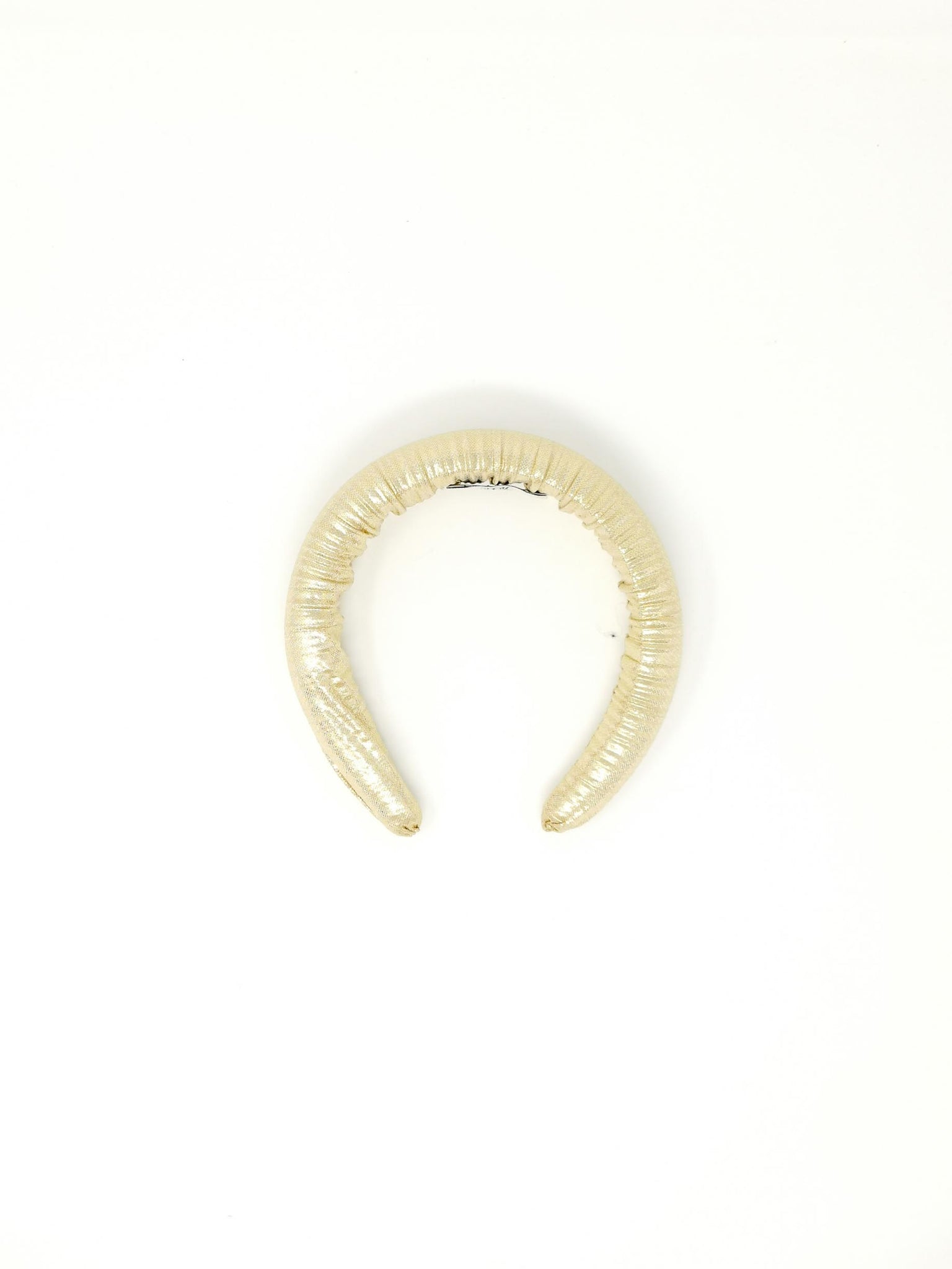Metallic gold plissé padded hairband