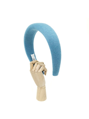 Light blue wool padded hairband