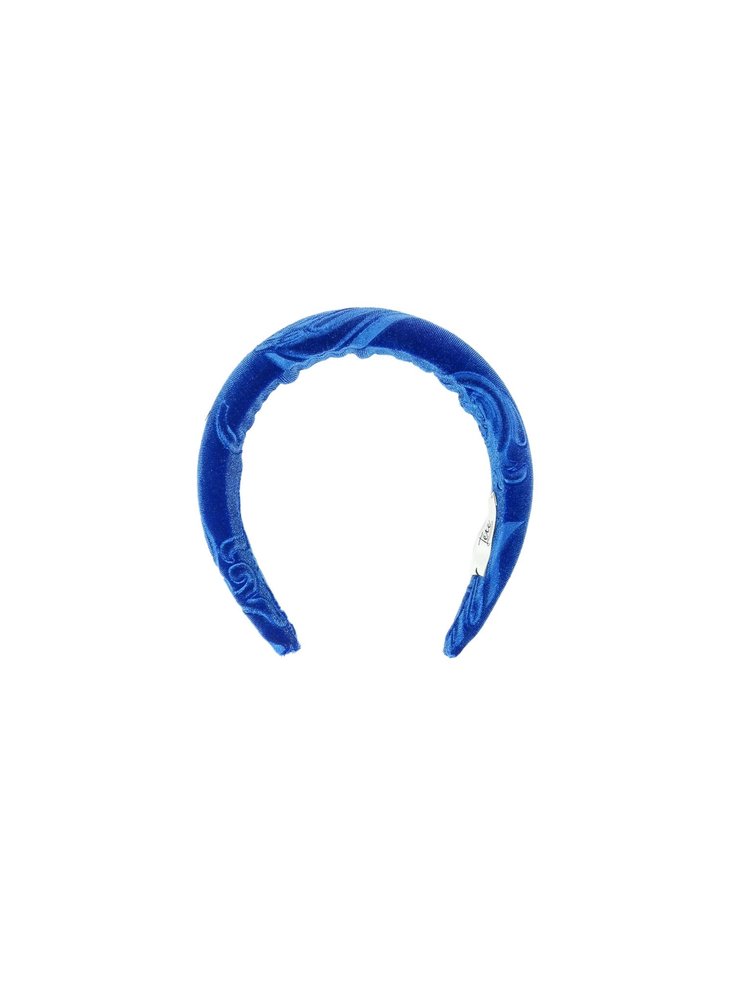 Electric blue devoré padded hairband
