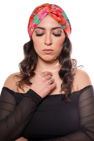 fascia in pura seta per capelli donna fatta a mano in Italia