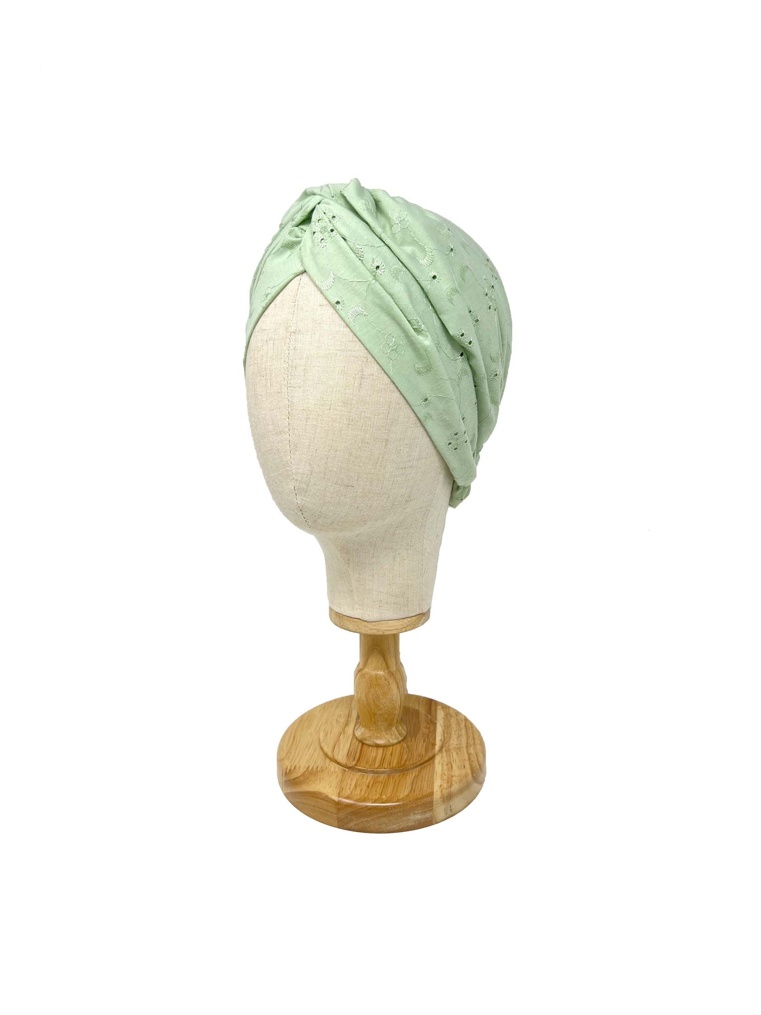 Sage green sangallo cotton headband
