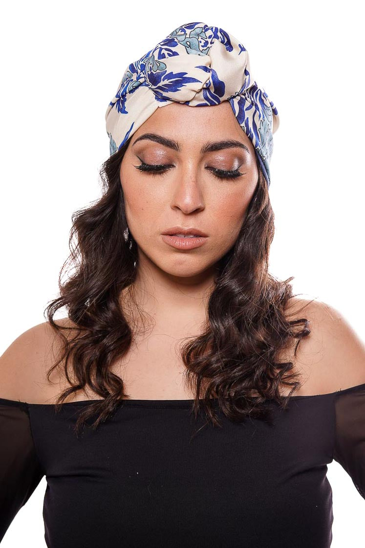turbante per capelli donna made in Italy in cady di seta
