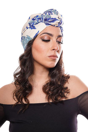 handmade silk turban made in Italy with high quality limited edition fabrics