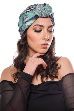 handmade silk turban made in Italy limited edition