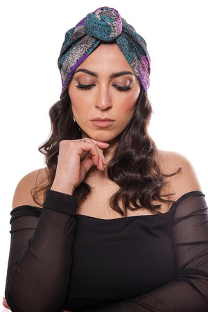 turbante per capelli donna fatto a mano in Italia pezzo unico vintage